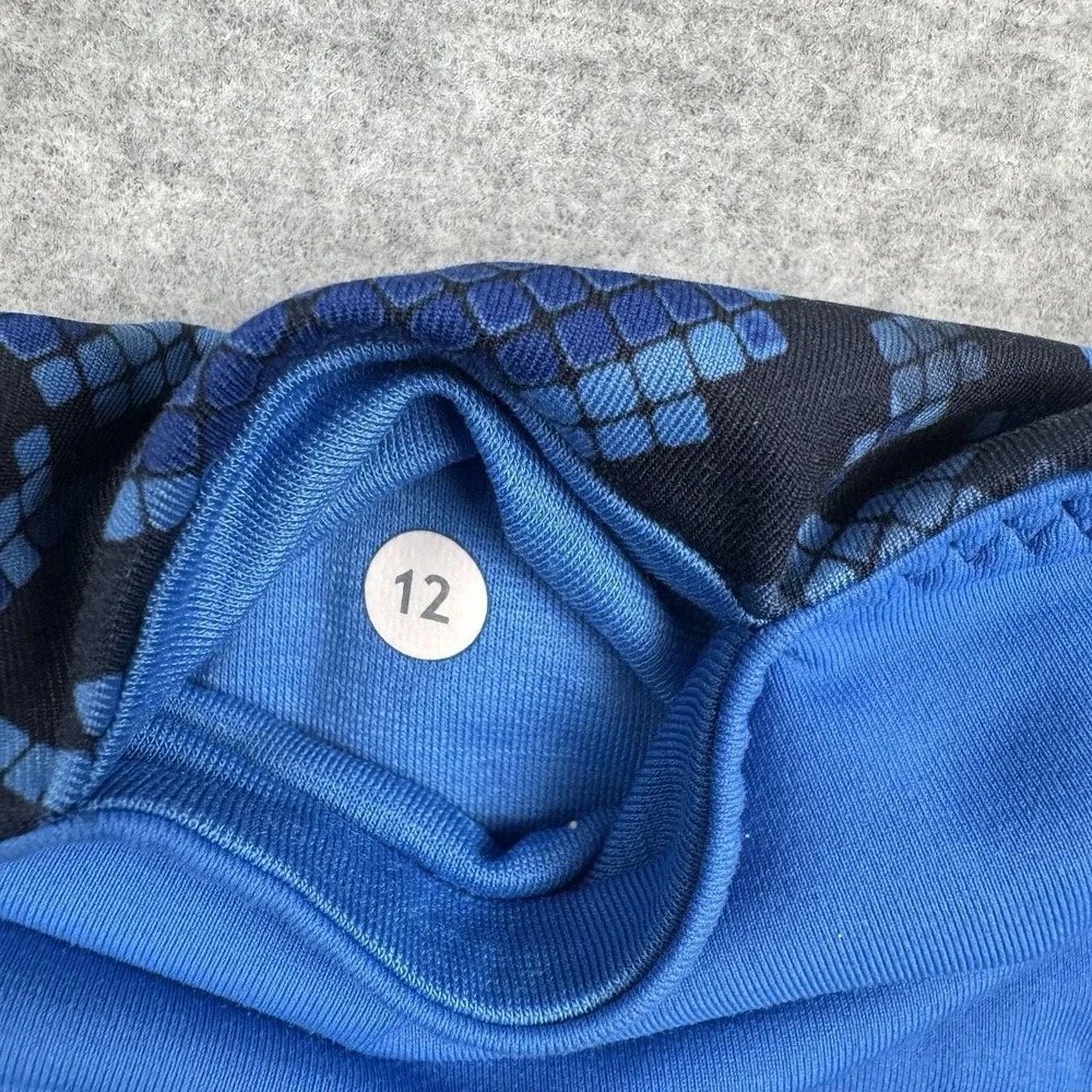 Lululemon Leggings Sz 12 All The Right Places Crop Pipe Dream Blue ziggy Snake